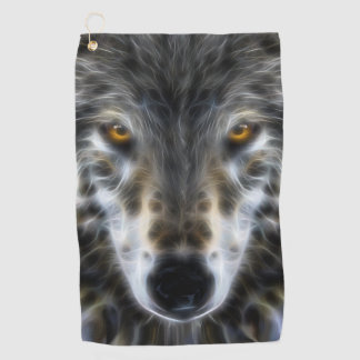 Wild Wolf Eyes Decor op Golfhanddoek