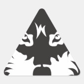 Wild Wolf Face Silhouet Sticker (Voorkant)
