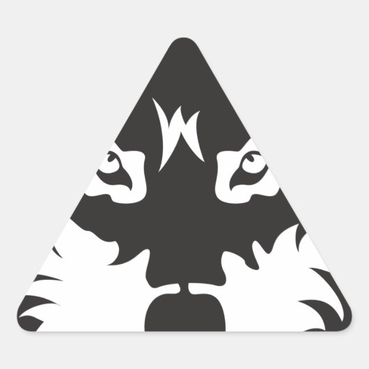 Wild Wolf Face Silhouet Sticker (Voorkant)