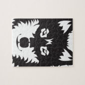 Wild Wolf Face Silhouette Legpuzzel (Horizontaal)