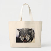 Wild Wolf Grote Tote Bag (Voorkant)