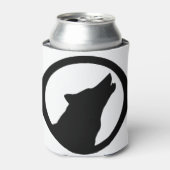 Wild Wolf Howling Logo Blikjeskoeler (Blikje Voorkant)