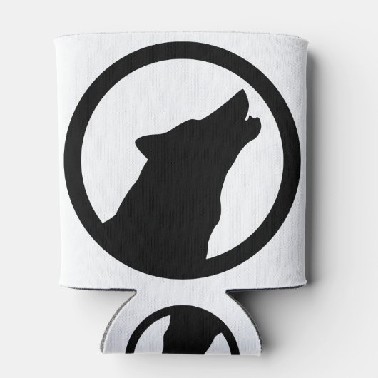 Wild Wolf Howling Logo Blikjeskoeler (Achterkant)