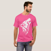 Wild Wolf Howling White Wolf Face T-shirt (Voorkant volledig)