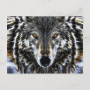 Wild Wolf Inspirerend Portret Briefkaart
