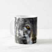 Wild Wolf Inspirerend Portret Koffiemok (Voorkant links)