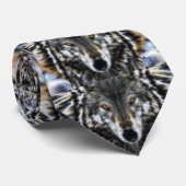 Wild Wolf Inspirerend Portret Stropdas (Opgerold)