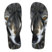 Wild Wolf Inspirerend Portret Teenslippers (Voetbed)