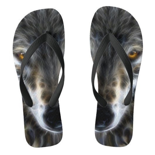 Wild Wolf Inspirerend Portret Teenslippers (Voetbed)
