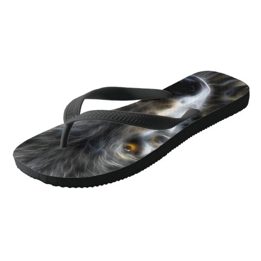 Wild Wolf Inspirerend Portret Teenslippers (Schuin)