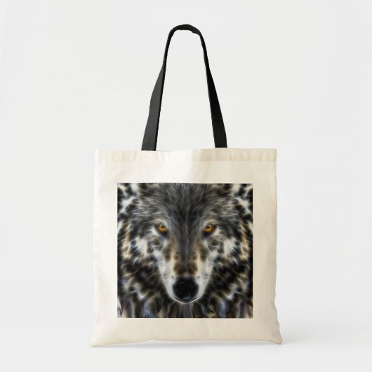 Wild Wolf Inspirerend Portret Tote Bag (Voorkant)