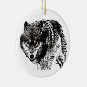 Wild Wolf Keramisch Ornament (Rechts)