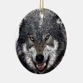 Wild Wolf Keramisch Ornament (Rechts)