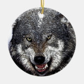 Wild Wolf Keramisch Ornament (Voorkant)