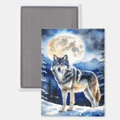 Wild Wolf Magneet (Voorkant / Achterkant)