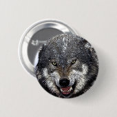 Wild Wolf Ronde Button 5,7 Cm (Voorkant /achterkant)