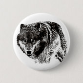 Wild Wolf Ronde Button 5,7 Cm (Voorkant)