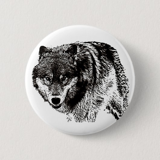 Wild Wolf Ronde Button 5,7 Cm (Voorkant)