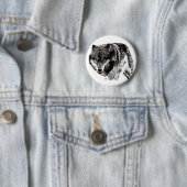 Wild Wolf Ronde Button 5,7 Cm (In situ)