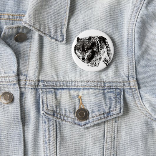 Wild Wolf Ronde Button 5,7 Cm (In situ)