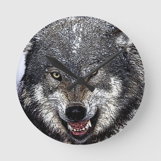 Wild Wolf Ronde Klok (Voorkant)