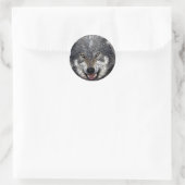 Wild Wolf Ronde Sticker (Tas)