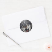 Wild Wolf Ronde Sticker (Envelop)