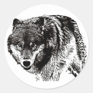 Wild Wolf Ronde Sticker