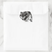Wild Wolf Vierkante Sticker (Tas)