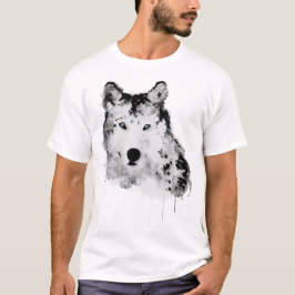 Wild Wolf Waterverf T-shirt