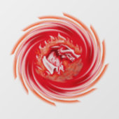 Wild Wolf Whirl see-thru venster vastklampen achte Raamsticker (Vel)