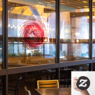 Wild Wolf Whirl see-thru venster vastklampen voors Raamsticker