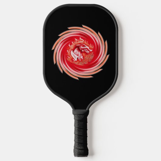 Wild Wolf Whirling Black pickleball paddle (Voorkant)