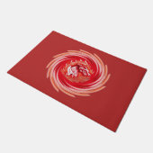Wild Wolf Whirling rode deurmat (Schuin)