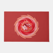 Wild Wolf Whirling rode deurmat (Voorkant)