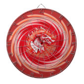 Wild Wolf Whirling rood dartboard Dartbord (Voorkant)
