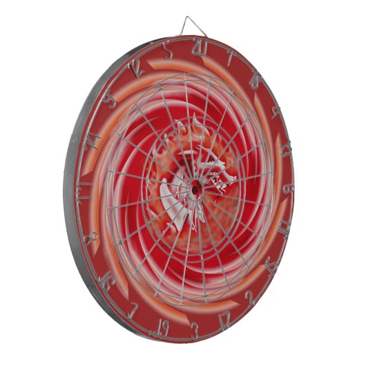 Wild Wolf Whirling rood dartboard Dartbord (Voorkant Links)