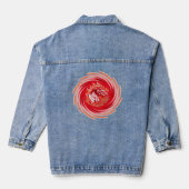 Wild Wolf Whirling vrouwen denim jas Jacket (Achterkant)
