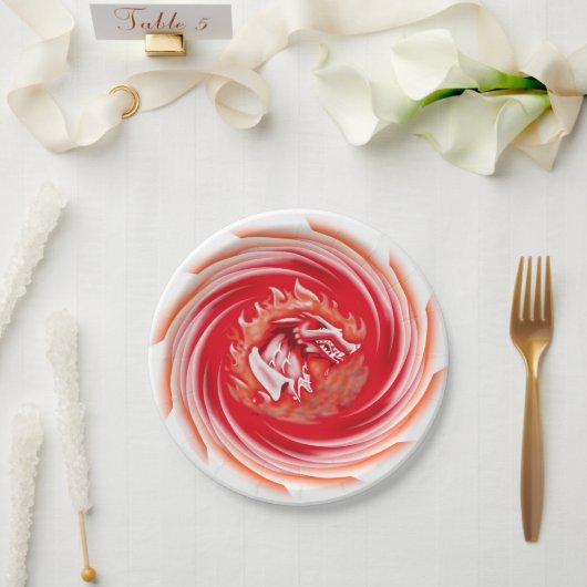 Wild Wolf Whirling wit papier borden Papieren Bordje (Huwelijk)