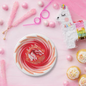 Wild Wolf Whirling wit papier borden Papieren Bordje (Feest)