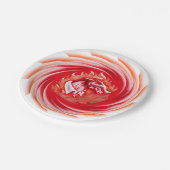 Wild Wolf Whirling wit papier borden Papieren Bordje (Gekanteld)