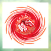 Wild Wolf Whirling wit venster cling Raamsticker (Vel 3)