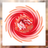 Wild Wolf Whirling wit venster cling Raamsticker (Vel 2)