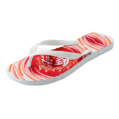 Wild Wolf Whirling witte brede teenslippers (Schuin)