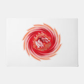 Wild Wolf Whirling witte deurmat (Voorkant)