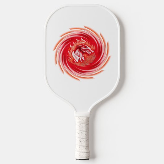 Wild Wolf Whirling witte pickleball peddel Pickleball Paddle (Voorkant)