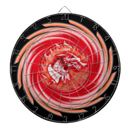 Wild Wolf Whirling zwart dartboard Dartbord