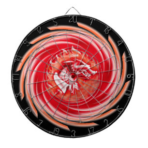 Wild Wolf Whirling zwart dartboard Dartbord