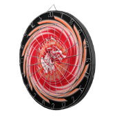 Wild Wolf Whirling zwart dartboard Dartbord (Voorkant Rechts)