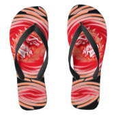 Wild Wolf Whirling zwarte brede teenslippers (Voetbed)